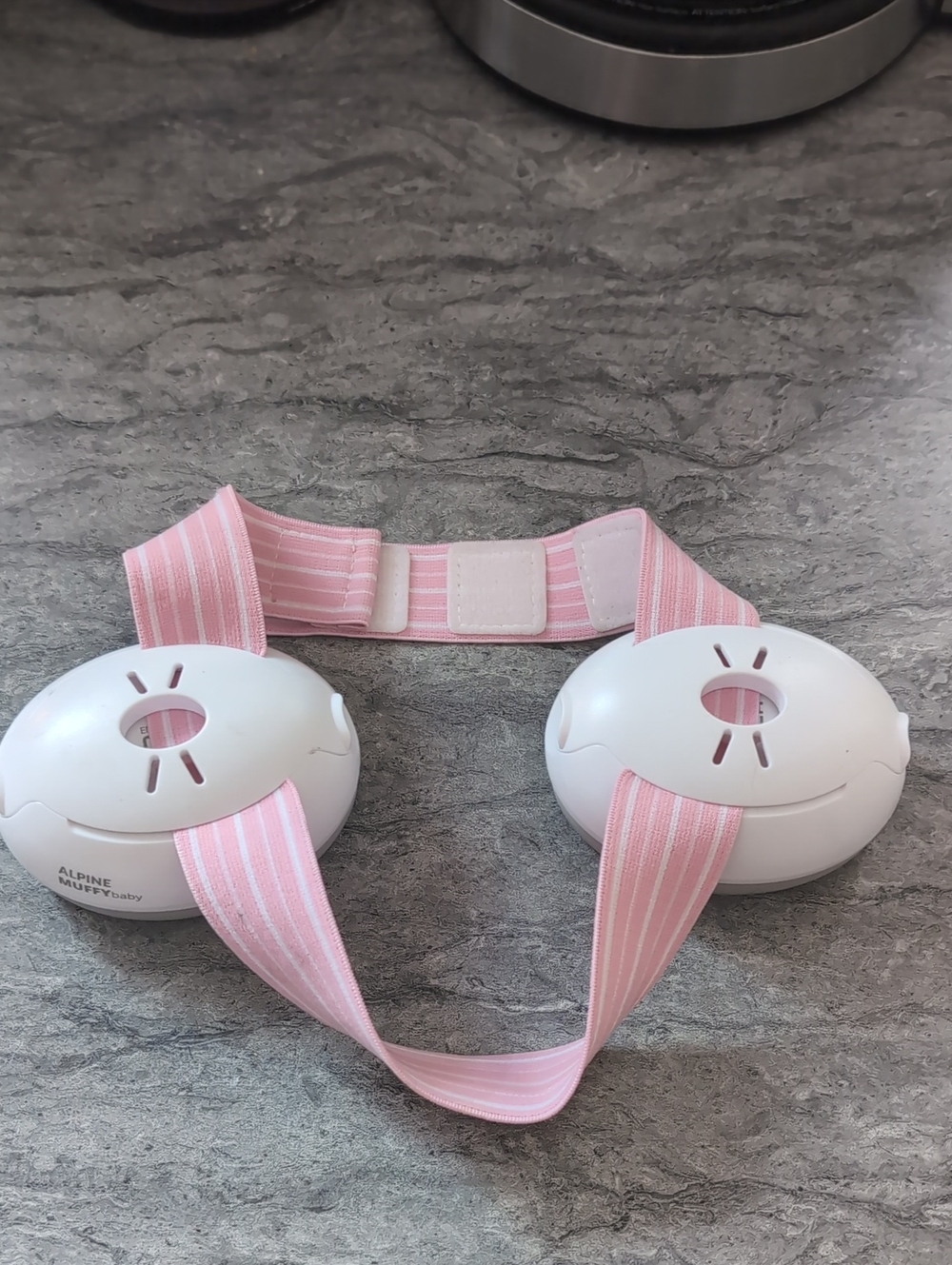 Alpine Muffy Baby Pink And White Ear Protection Headband